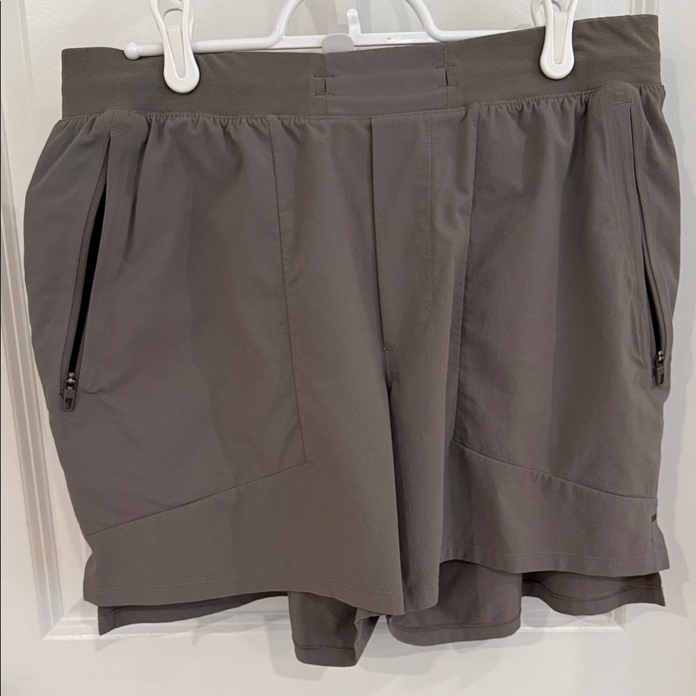 Gray lululemon L Shorts with Zipper Pockets